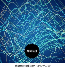 Abstract Lines on Dark Background. Moving Colorful Lines Abstract Background for Party Posters / Covers / Presentations / Brochures. Vector Illustration.