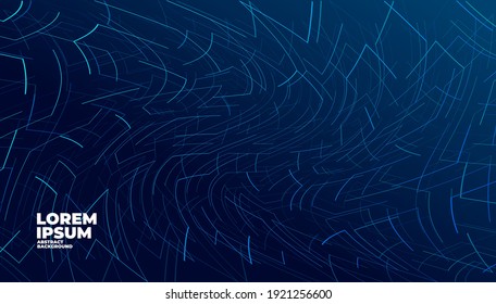 Líneas abstractas sobre fondo azul oscuro.