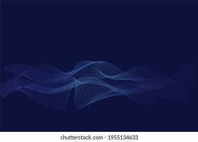 líneas abstractas en un fondo azul oscuro