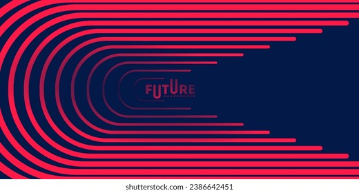 Abstract lines on dark blue background glowing graphic. Dark blue background with red stripes. Vector abstract background texture design, poster, banner futuristic technology concept cover