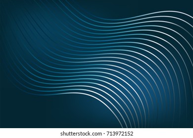 Abstract lines on a dark blue background