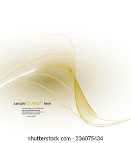 Abstract lines on gold background