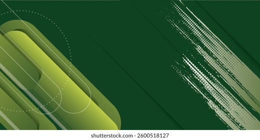 Abstract lines on green background. Geometric stripe line grunge art. Dynamic shapes composition. 