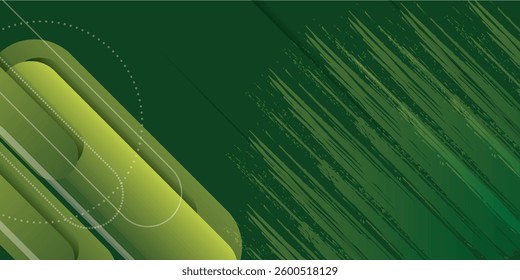 Abstract lines on green background. Geometric stripe line grunge art. Dynamic shapes composition. 