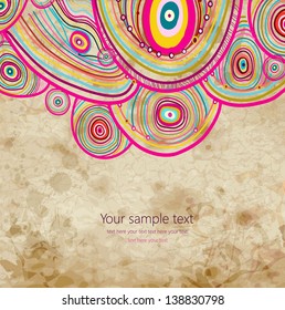 Abstract lines on grunge background