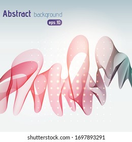 Abstract lines on light background. Vector illustration. Technology background with pink, gray stripes.