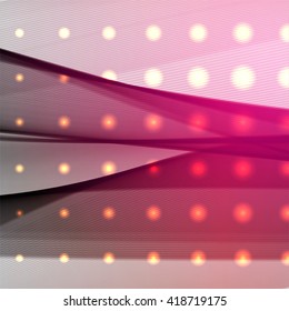 Abstract lines on light background. Vector illustration. Technology background with stripes.  Pink, purple, gray, brown colors. 