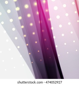 Abstract lines on light pink, gray background. Vector illustration. Technology background with stripes. 
