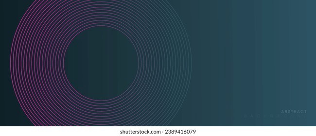 Abstract lines on modern gradient dark background with Geometric stripe line art design. Modern futuristic template. Suit for presentation, banner, ad, promotion, cover, web, flyer, poster, brochure.