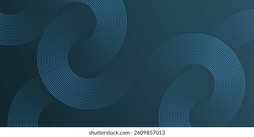 Abstract lines on modern gradient dark background with Geometric stripe line art design. Modern futuristic template. Suit for presentation, banner, ad, promotion, cover, web, flyer, poster, brochure.