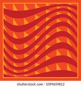Abstract lines on orange background