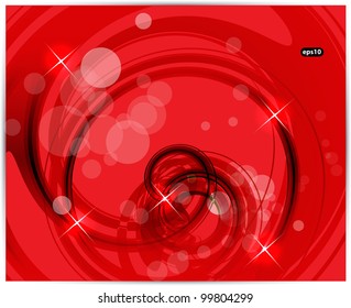 Abstract lines on red card vector background
