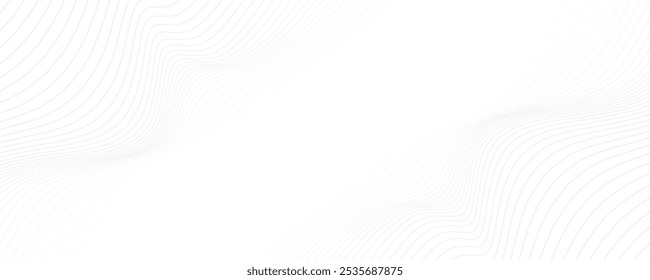 Abstract lines on a white background with a dynamic wave. eps 10
