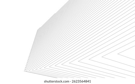 Líneas Abstractas sobre fondo blanco Ilustración 3D 