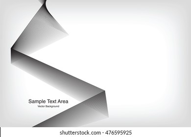 Abstract Lines, On White Background With Sample Text Area