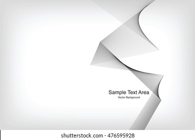 Abstract Lines, On White Background With Sample Text Area