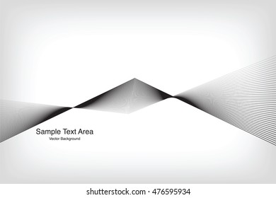 Abstract Lines, On White Background With Sample Text Area
