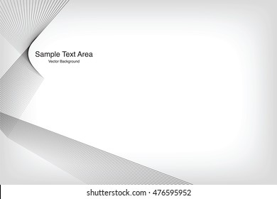 Abstract Lines, On White Background With Sample Text Area
