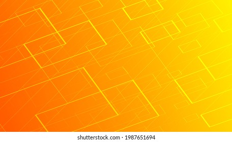 Abstract lines on yellow background. Technology and connection concept. Technology connection digital data and big data concept.