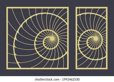 Abstract lines panels decorative surfaces laser cut. Decorative panel lines, circles, balls, laser cutting cut wooden panel.