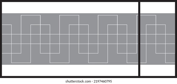 Abstract Lines Pattern For Glass Graphic Design. Artistic Glass Design For Commercial Space. Decorative Frosted Window Film.