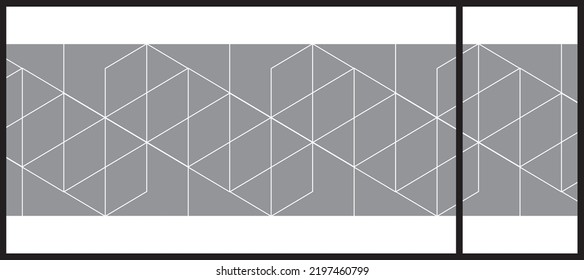 Abstract Lines Pattern For Glass Graphic Design. Artistic Glass Design For Commercial Space. Decorative Frosted Window Film.