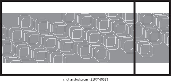 Abstract lines pattern for glass graphic design. Artistic glass design for Commercial space. Decorative frosted window film.