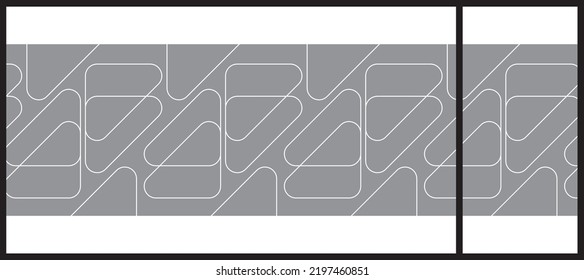 Abstract Lines Pattern For Glass Graphic Design. Artistic Glass Design For Commercial Space. Decorative Frosted Window Film.