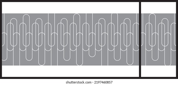 Abstract Lines Pattern For Glass Graphic Design. Artistic Glass Design For Commercial Space. Decorative Frosted Window Film.