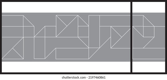 Abstract Lines Pattern For Glass Graphic Design. Artistic Glass Design For Commercial Space. Decorative Frosted Window Film.