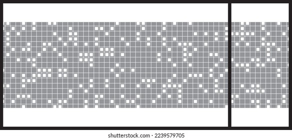 Abstraktes Linienmuster für die Glasgrafik. Kunstglas-Design für den kommerziellen Raum. Dekorativer, frostiger Fensterfilm.