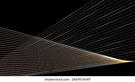 Abstract lines pattern luxury gold with light on brown background.Luxury style. Vector graphic illustration.