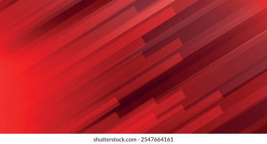 Abstract lines pattern technology on red gradients background.vector