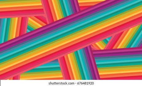 Abstract lines rainbow background