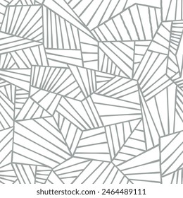 Abstract lines seamless pattern. Geometric stripe line ornamental texture with minimal abstract organic fan shapes pattern.