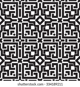 Abstract lines seamless pattern. Modern stylish geometric background