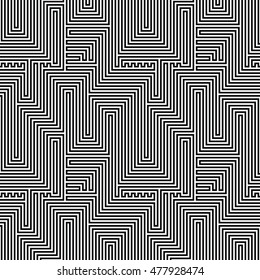 Abstract lines seamless pattern. Optic illusion