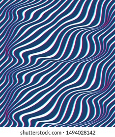 Abstract lines seamless pattern with optical illusion, vector background with parallel stripes op art, lined design minimalistic wallpaper or website background.