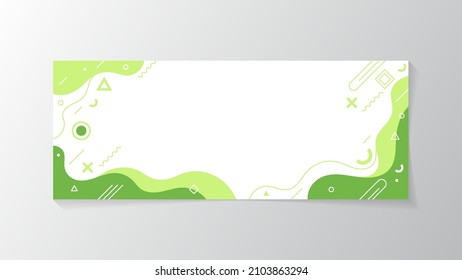 Abstract lines shape and memphis in flat design template for your banner background