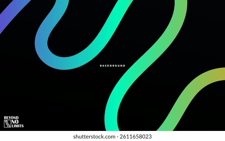 Abstract lines shape on black background, vector design eps 10, design for business, social media, web banner, creativity, and digital presentations background