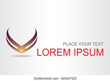 Abstract lines sign. Template for logo.