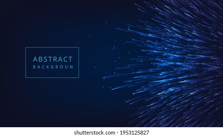 Abstract lines speed technology concept.Lines moving fast over dark blue background.Technology background concept.Hi-tech.Vector illustration.