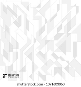 Abstract lines structure white and gray background. Vector illustration