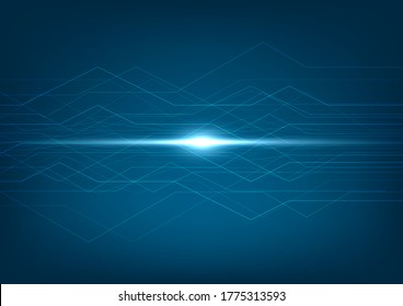 Abstract lines technology connection digital data and big data background.
