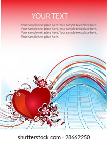 Abstract  lines template with heart
