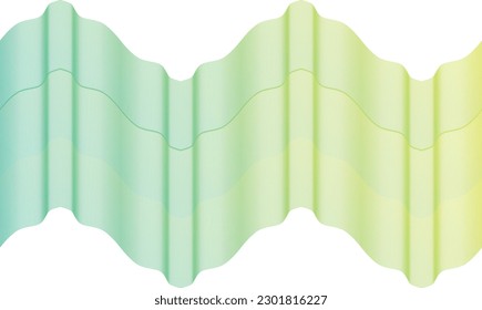 abstract lines that form a wave of yellow-green gradations