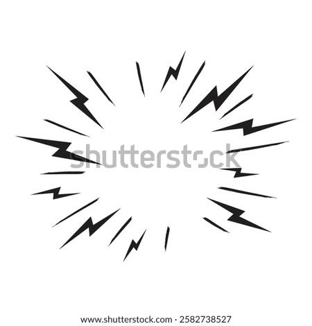 abstract lines that symbolize panic surprise in comic panel