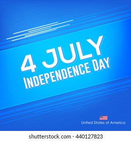 Abstract Lines United States of America Stylish Text 4th of July Happy Independence Day Announcement Celebration Message Poster, Flyer, Card, Background Design