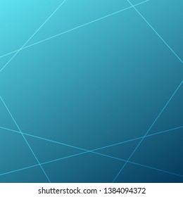 Abstract lines vector background. Sample frame. Blue gradient illustration for text, template, web design, infographic, business