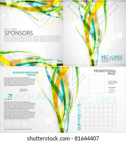 Abstract lines vector brochure design